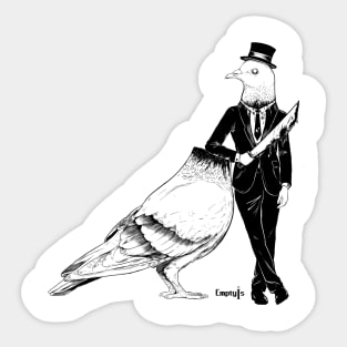 Classy Pigeon Sticker